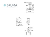 MEDIDAS SISTEMA DE DUCHA EMPOTRADO X-ALPHA BRUMA